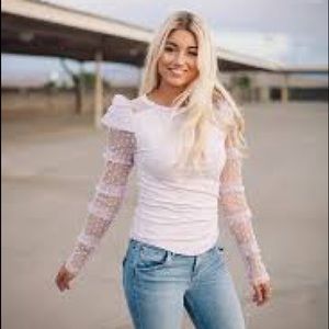 lace long-sleeve kiss kiss lilac